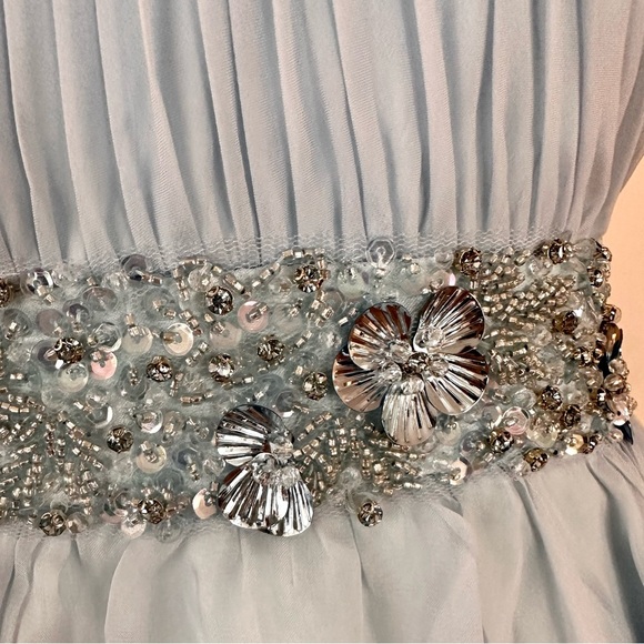 MAC DUGGAL HALTER NECK HIGH LOW FLOWY GOWN - Picture 7 of 10